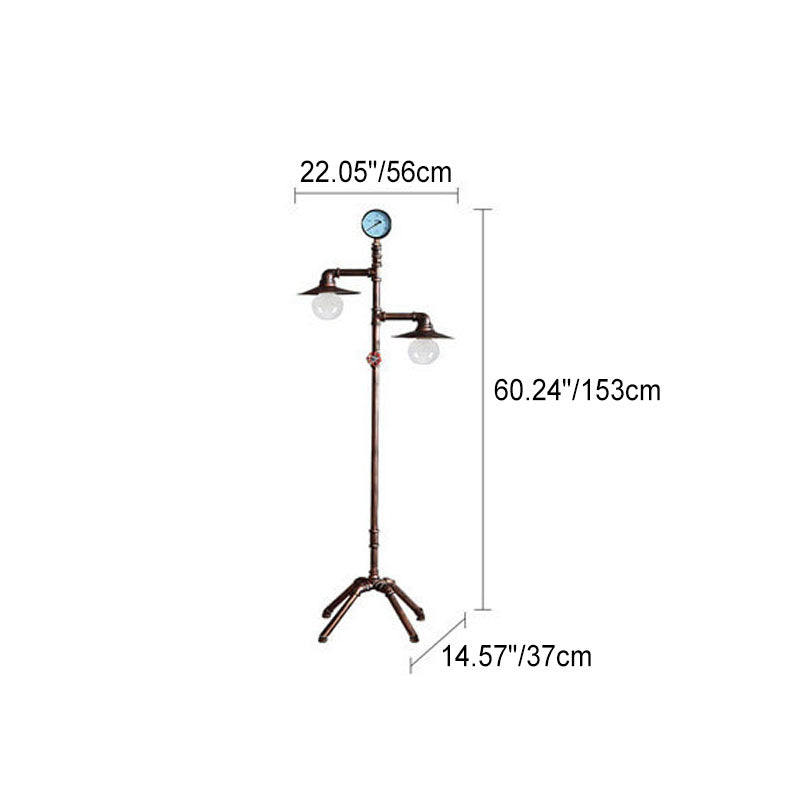Bronze minimalist water 2-light floor lamps — 220V-240V (UK/AU)