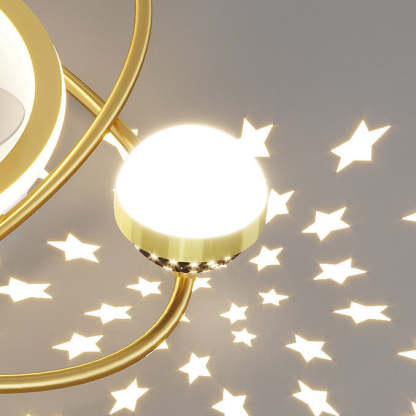 Modern Light Ring Flush Mount Ceiling Fan Light