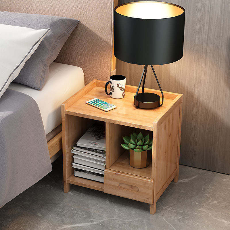 Minimalist Solid Wood 1/3-Drawer Nightstand