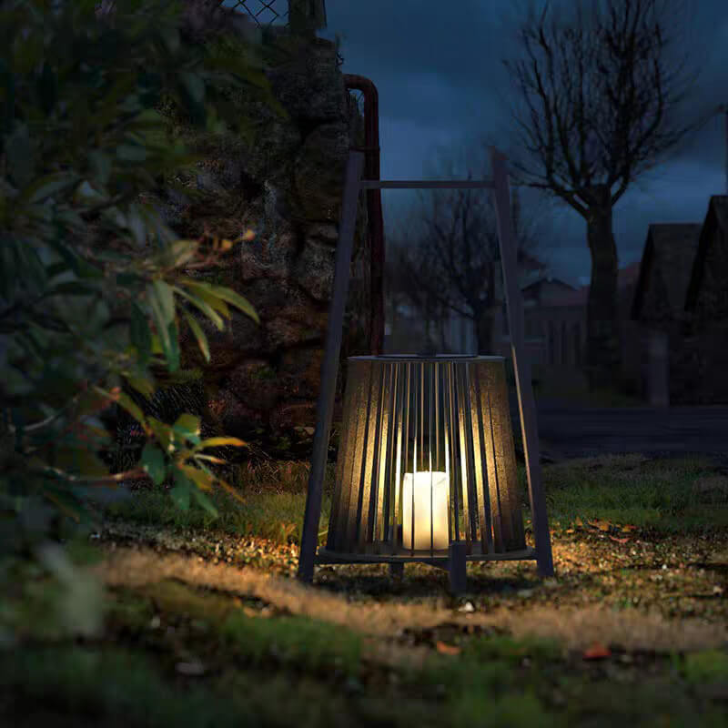 Industrial Candle Lantern Patio Landscape Light