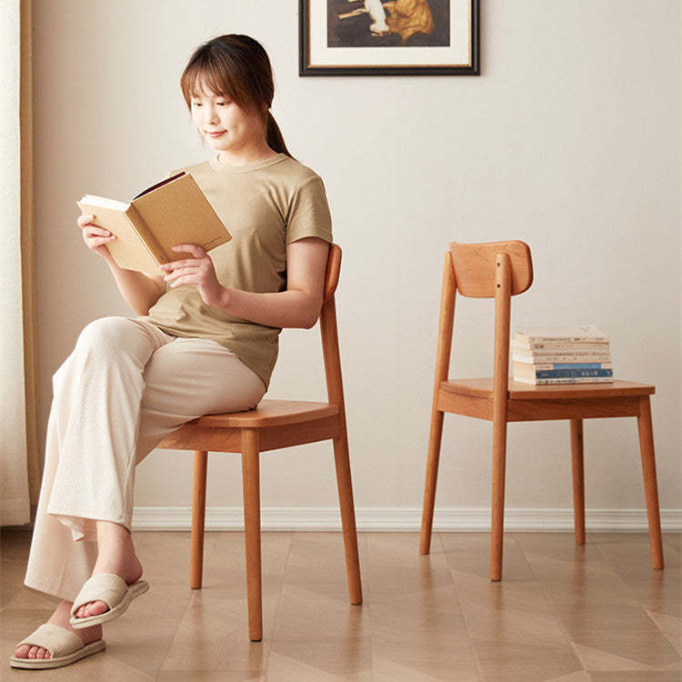 Scandinavian Rectangular Wood Chair