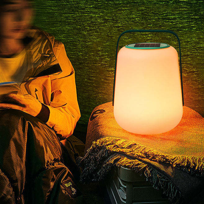 Minimalist Solar Leather Lantern Light