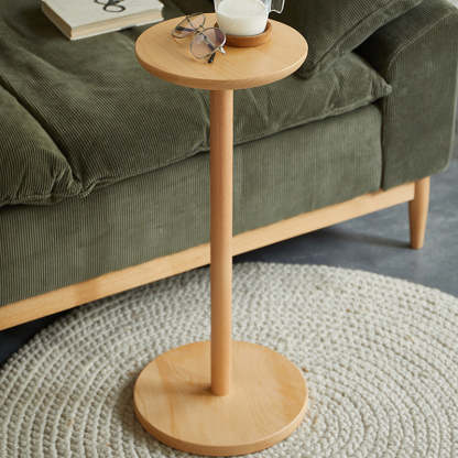 Minimalist Round Wood End Table