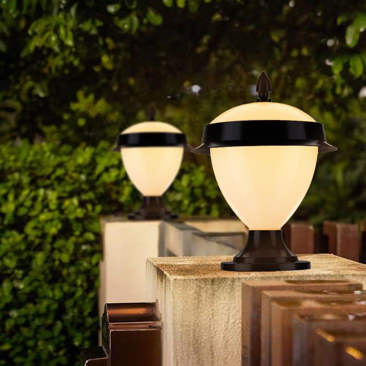 Modern Pointed Jazz Hat Aluminum Outdoor Light