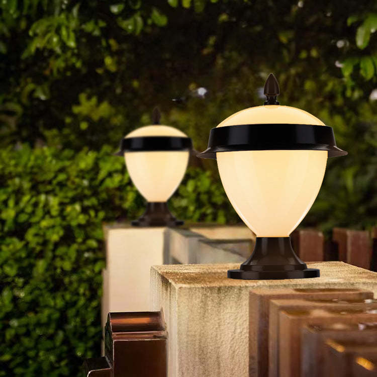 Modern Pointed Jazz Hat Aluminum Outdoor Light
