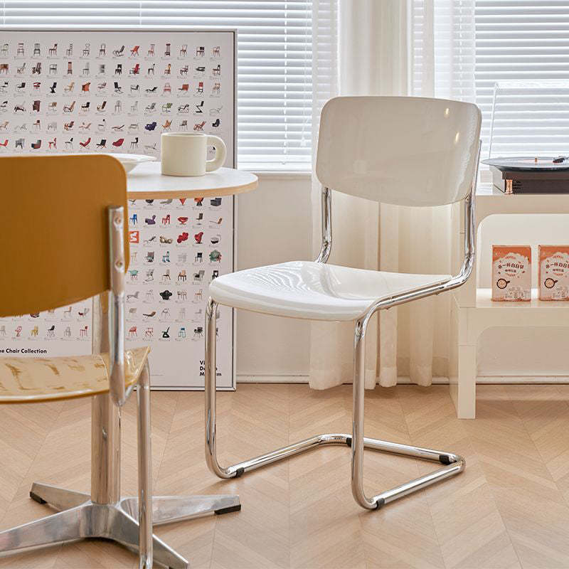 Modern Steel Dining Chair — Orange