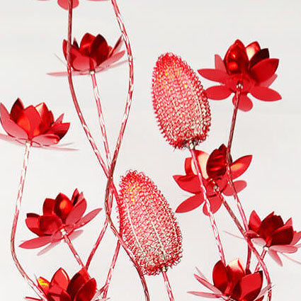 European Vase Flower Aluminum LED Floor Lamp