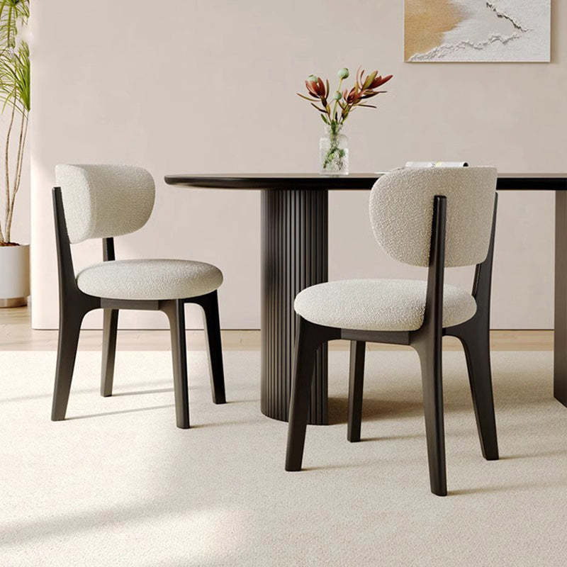 Round Velvet Wooden Dining Chair — Velvet