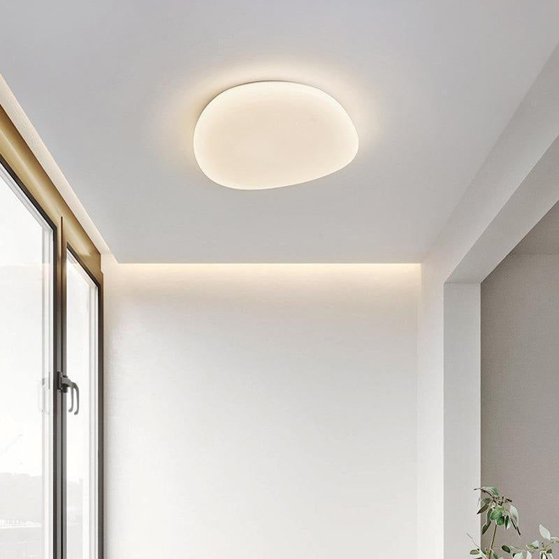 Minimalist Pebble Acrylic LED Flush Mount Light