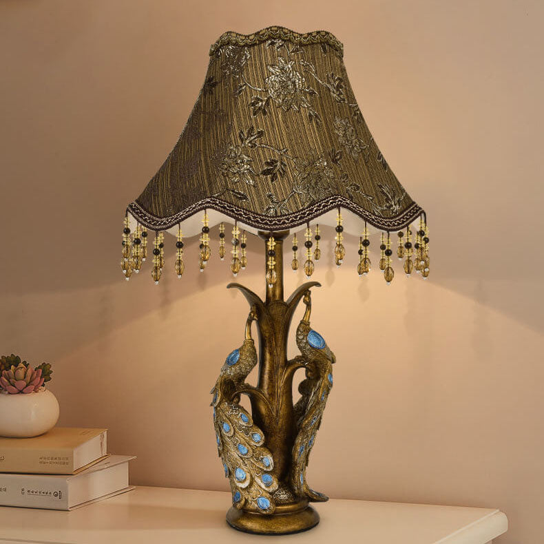 Modern Luxury Retro Tassel Resin Lamp