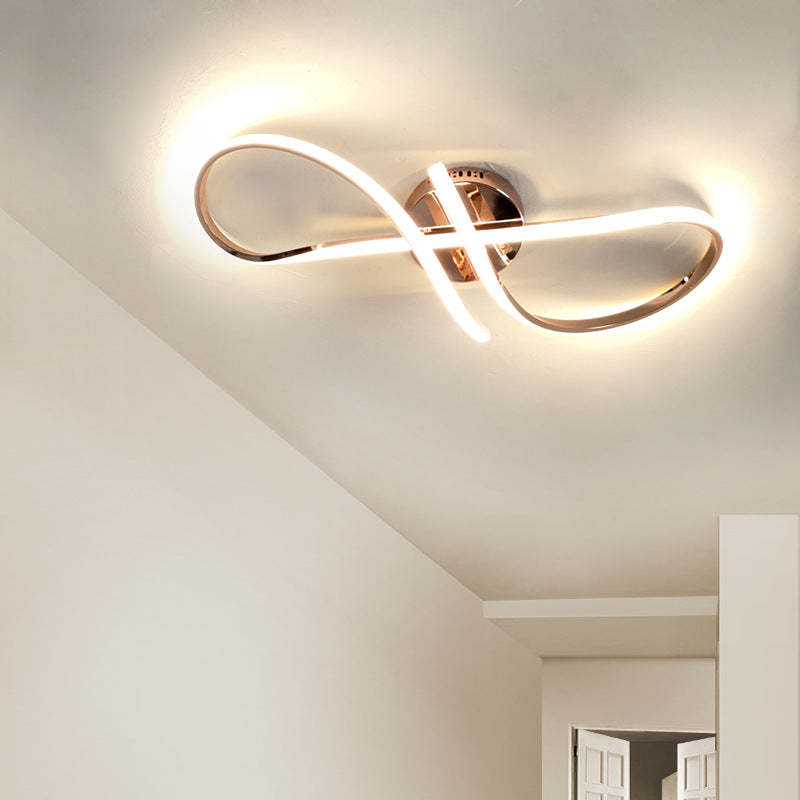 Minimalist Aluminum Silicone Spiral Twisted