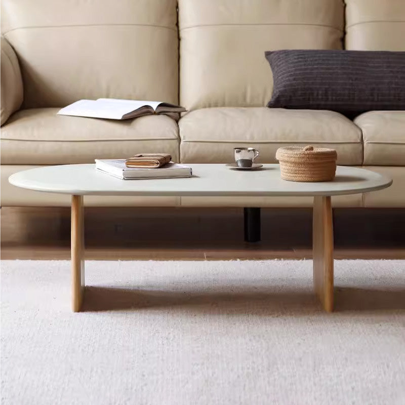 Minimalist rectangular solid wood coffee tables