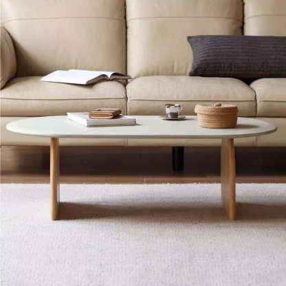 Minimalist Solid Wood Rectangular Coffee Table
