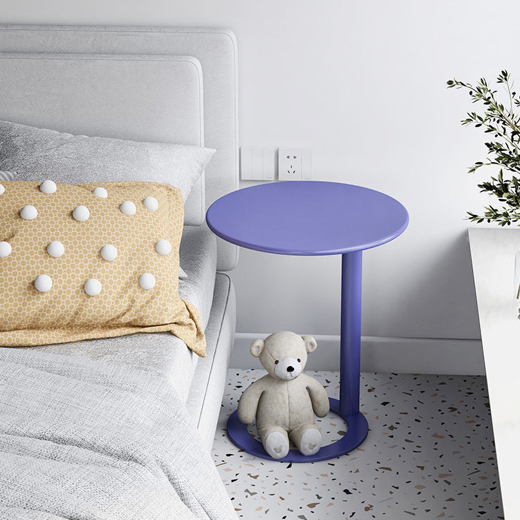 Minimalist Round Metal End Table