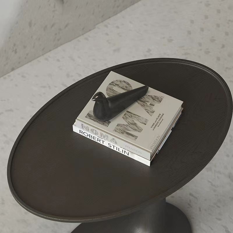 Minimalist Oval Wood Coffee Table