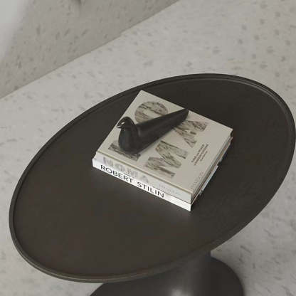 Minimalist Oval Wood Coffee Table