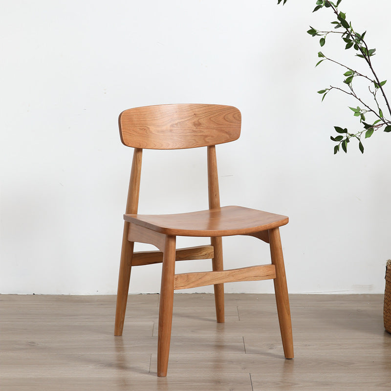 Vintage Cherry Wood Dining Chair with Footrest