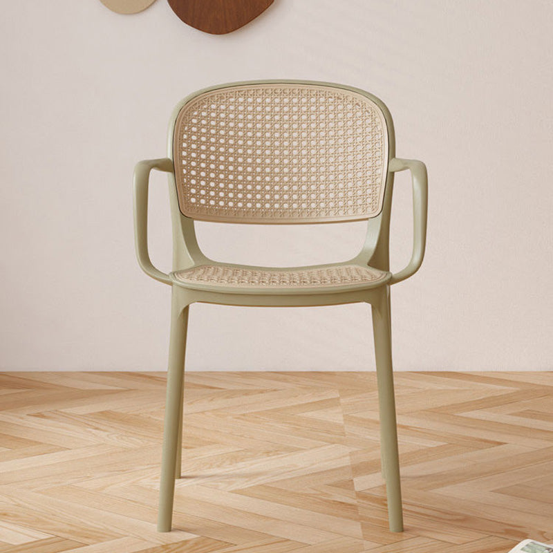 Nordic Rattan Plastic Dining Armchair