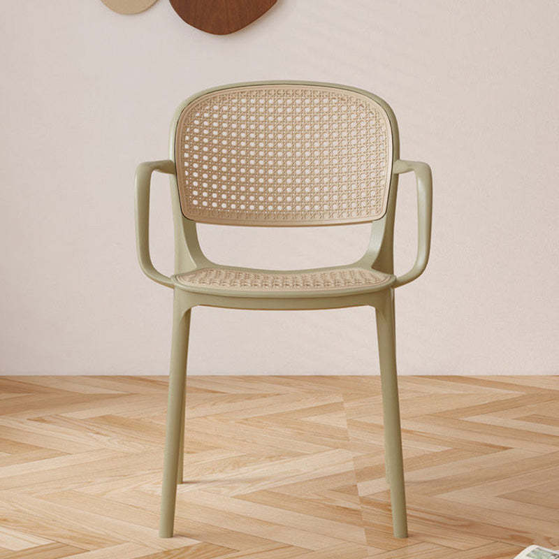 Nordic Rattan Plastic Dining Armchair
