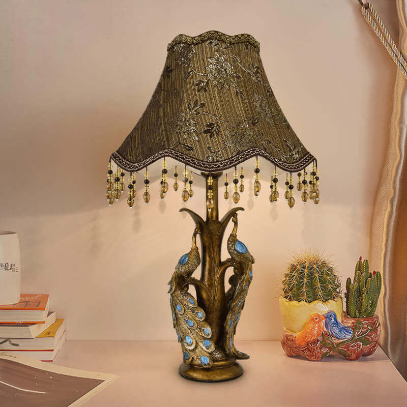 Modern Luxury Retro Tassel Resin Lamp
