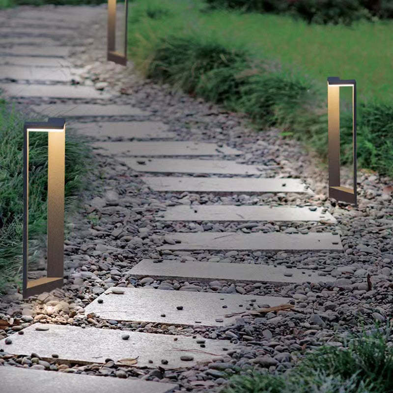 Minimalist Rectangular Aluminum Acrylic LED Landscape Light