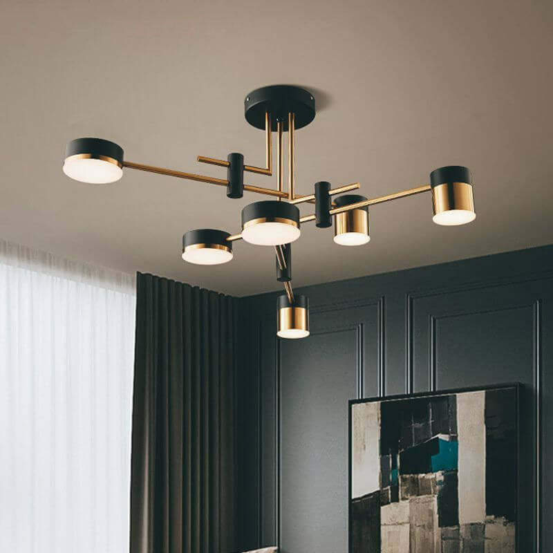 Minimalist Black Gold Balanced Ceiling Light