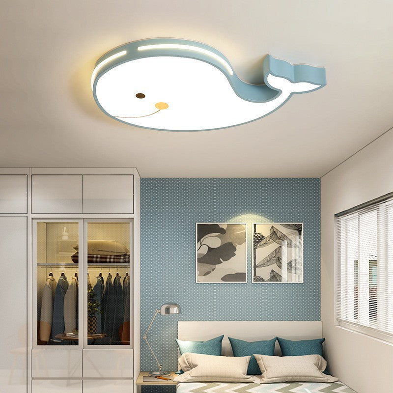 Blue creative whale flush mount lighting — Warm White (3000K) / White / 110V-120V (US/CA)