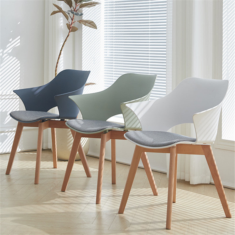 Nordic Trapezoidal Steel Wood Chair