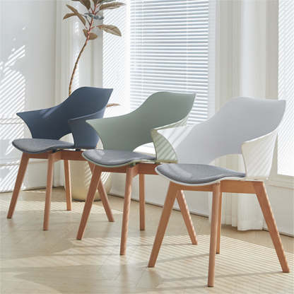 Nordic Trapezoidal Steel Wood Chair