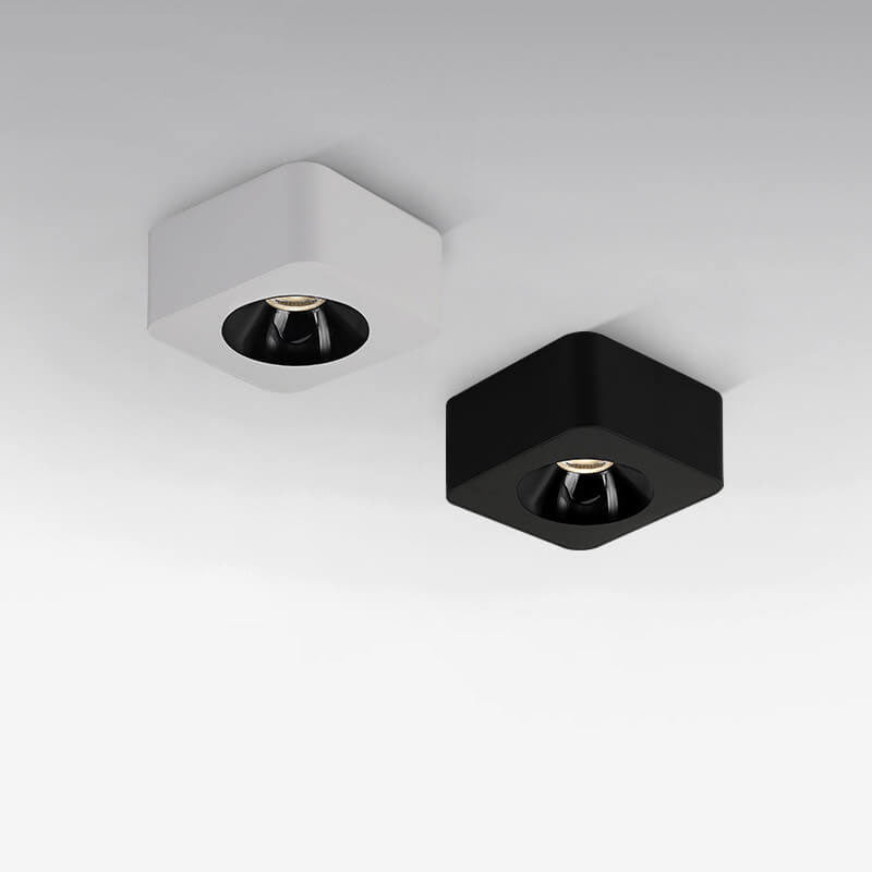 Minimalist Square Aluminum LED Spotlight Flush Ceiling Light