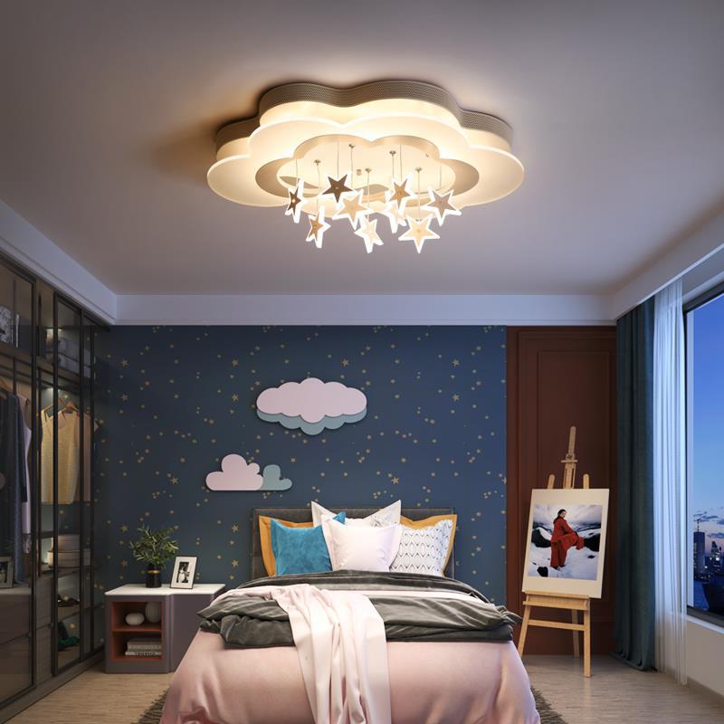 Nordic Star Cloud Acrylic LED Kids Flush Ceiling Light