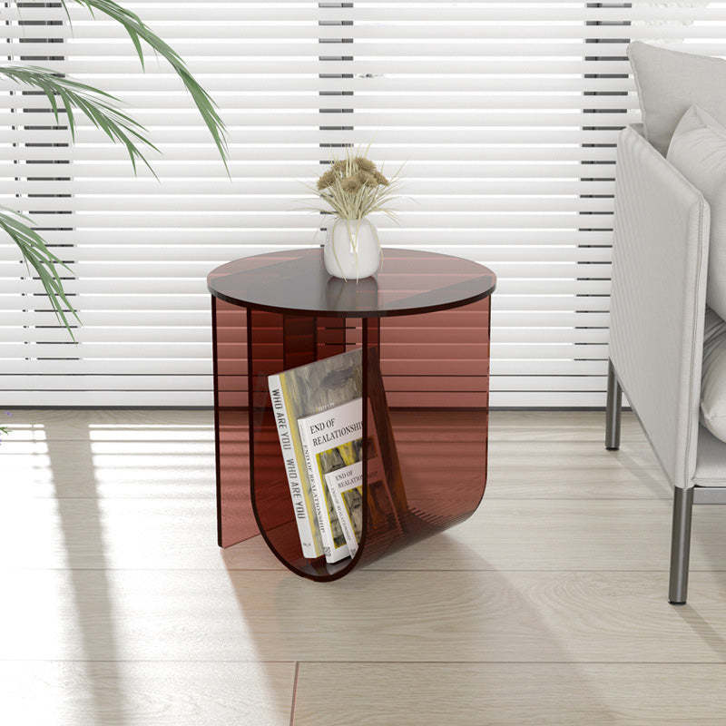 Lighom storage end acrylic end & side tables for living room — Amber