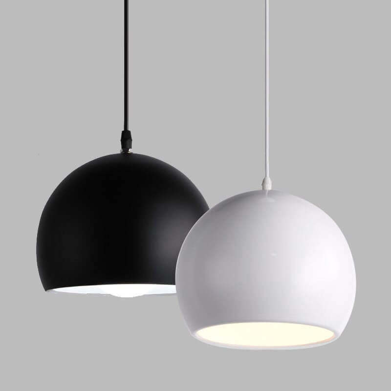 Modern Round Head Iron Pendant Light — Pink / 110V-120V For US/CA