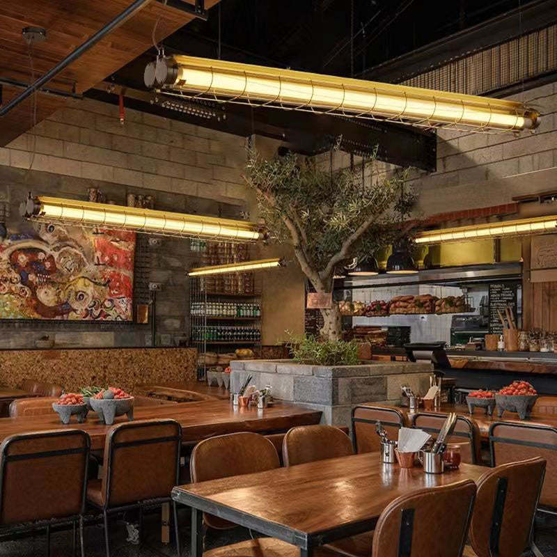 Industrial Acrylic Island Chandelier