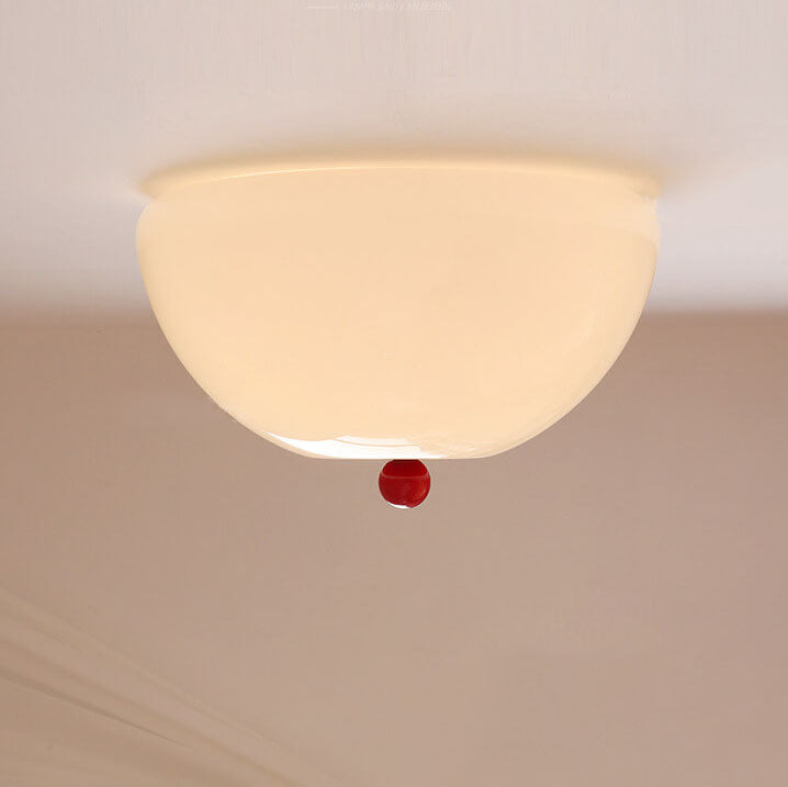 Nordic Iron Round Glass 4-Light Flush Ceiling Light