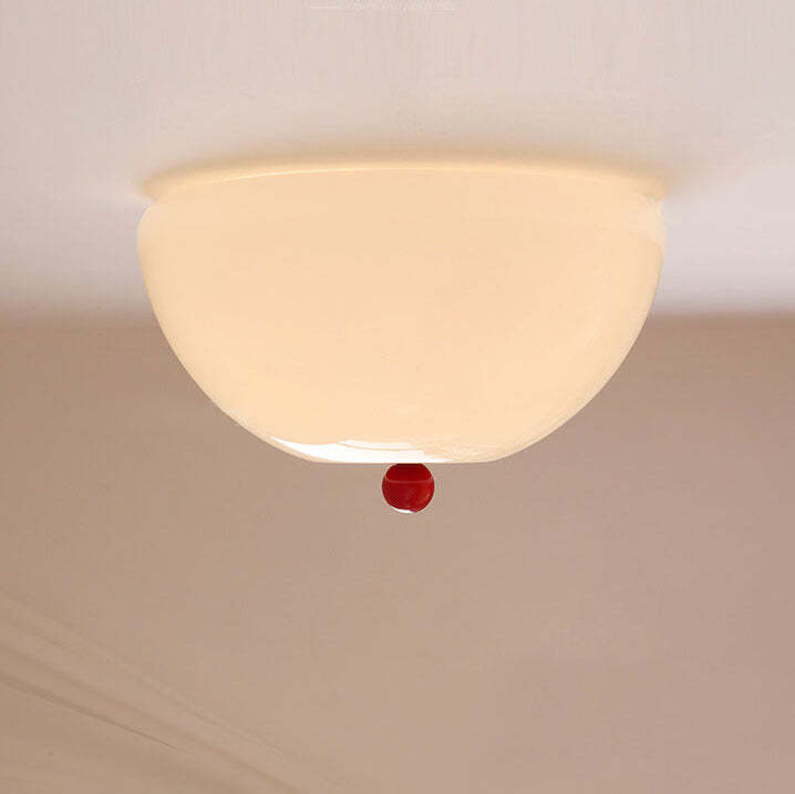 Nordic Iron Round Glass 4-Light Flush Ceiling Light