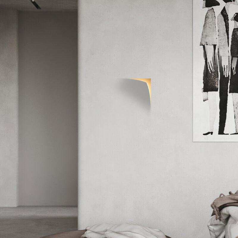 Modern Square Recessed Plaster Wall Sconce