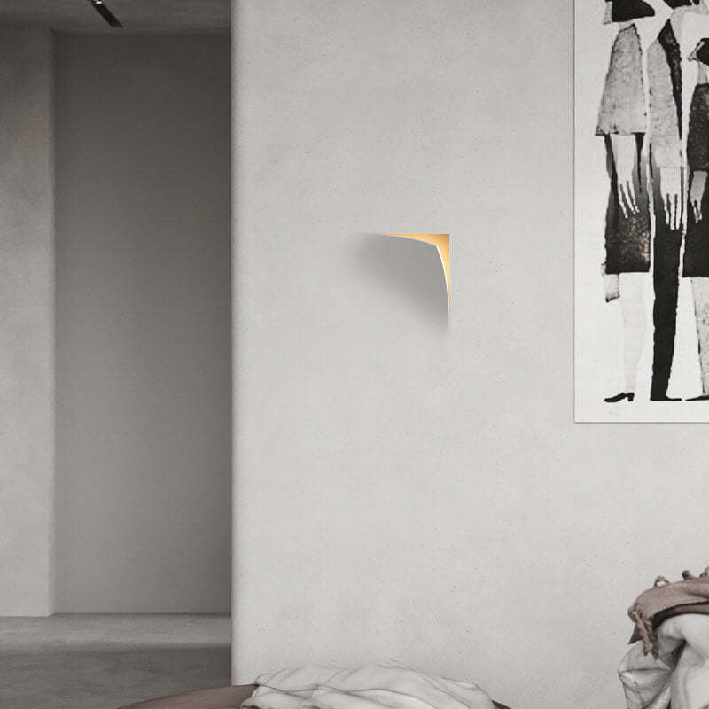 Modern Square Recessed Plaster Wall Sconce
