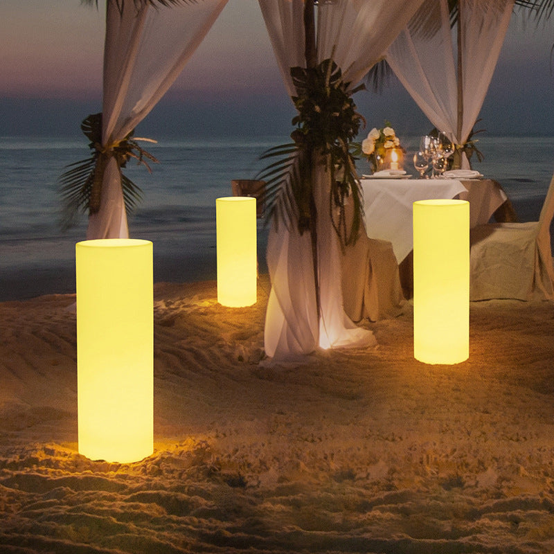 Minimalist Solar Cylinder LED Ground Plug Light