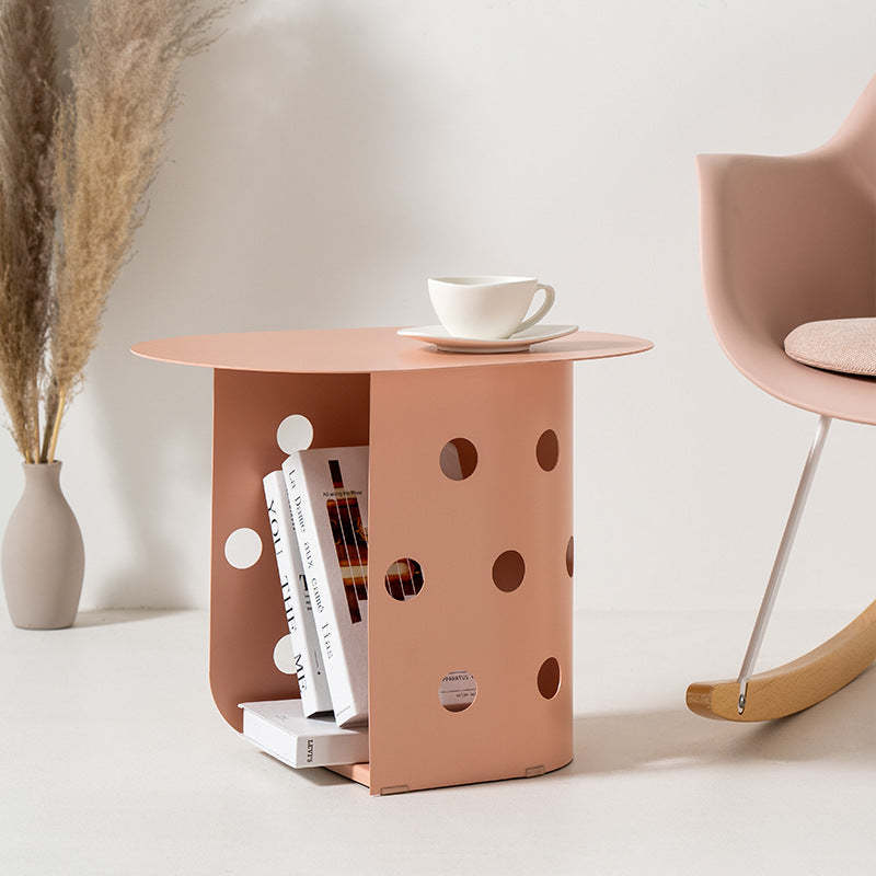 Nordic Oval Hollow Base Steel End Table