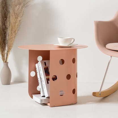 Nordic Oval Hollow Base Steel End Table
