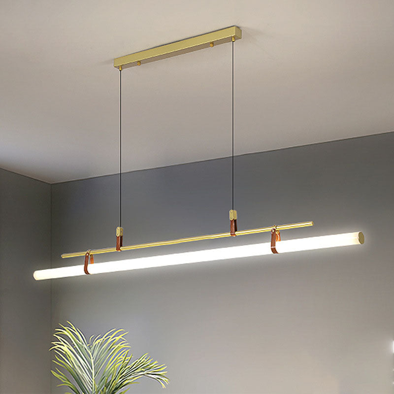 Nordic Minimalist Leather LED Island Chandelier
