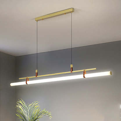 Nordic Minimalist Leather LED Island Chandelier