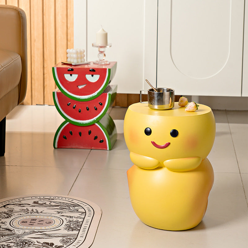 Fruit Design Resin End Table — B
