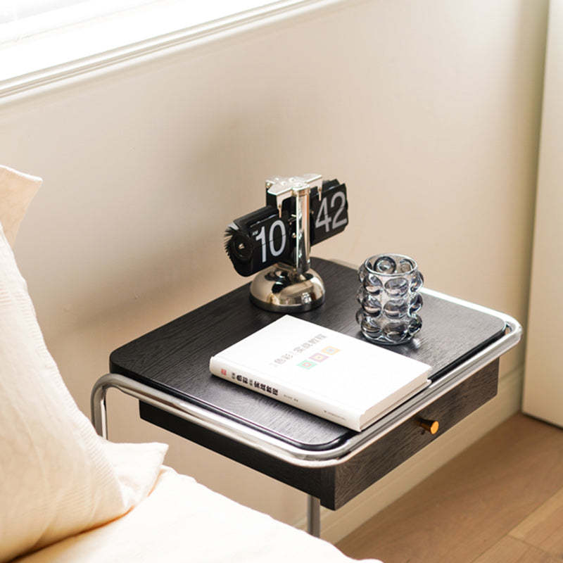 Minimalist Wood Steel End Table