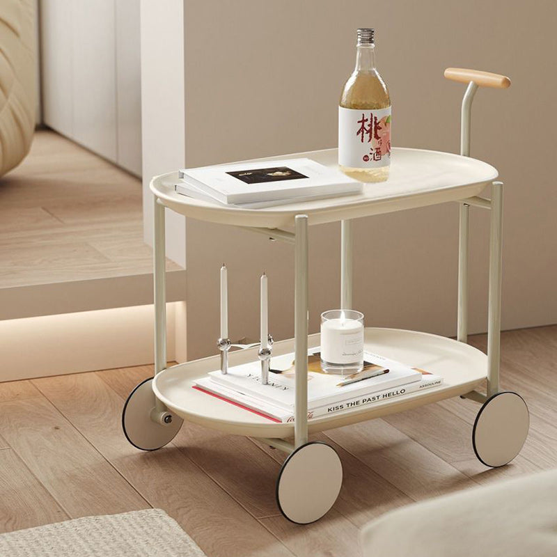 Scandinavian Acrylic Rectangular End Table 2-Tier