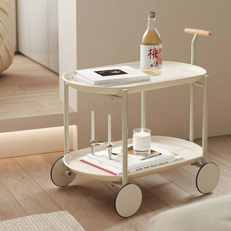 Scandinavian Acrylic Rectangular End Table 2-Tier
