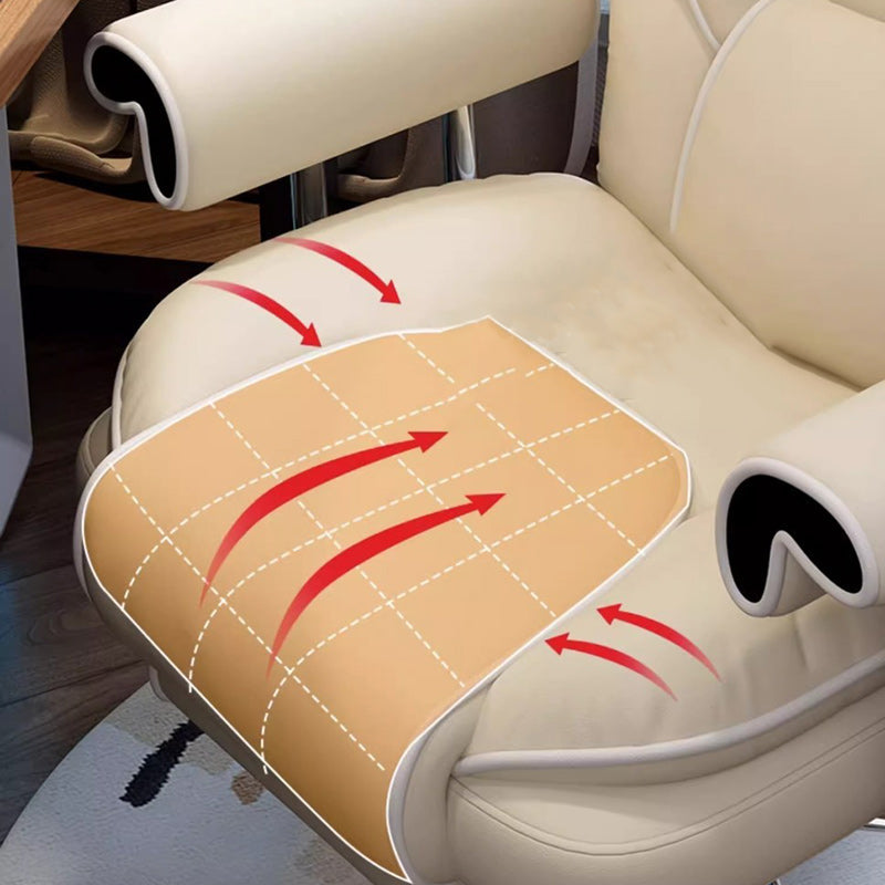 Minimalist Microfiber Nano Leather Steel Desk Chair