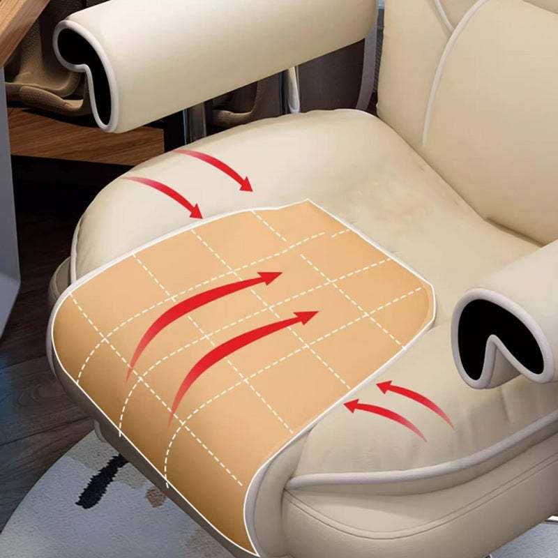 Minimalist Microfiber Nano Leather Steel Desk Chair