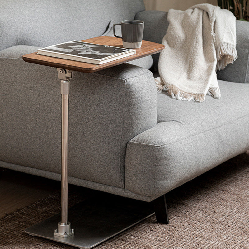 Nordic Cylindrical Solid Wood Steel Side Table